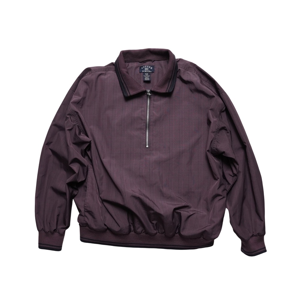 Cutter & Buck ClimaGuard Pullover Womens Medium Purple Plaidā Windbreaker